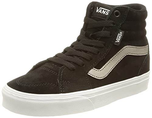 Vans Filmore Hi, Sneaker Mujer, Suede Metallic Black/Hematite, 40 EU