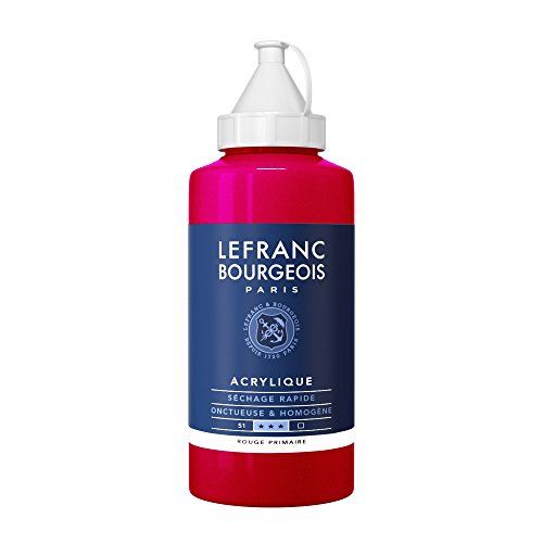 Lefranc Bourgeois fina aycrl Color, 750 ml botella, pigmentado, buena Deck Fuerza – Color Rojo Primario