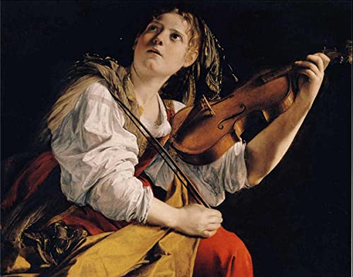 Young Woman Playing a Violin, Orazio Gentileschi