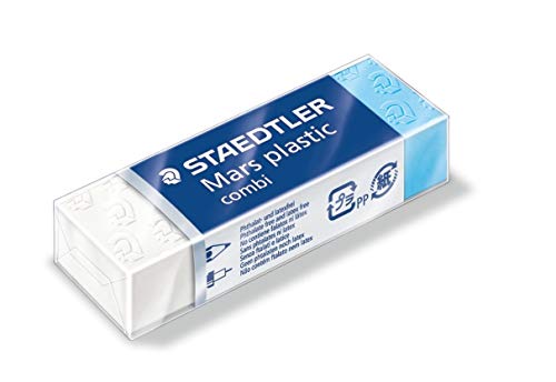 Staedtler 526 508 goma de borrar Mars Plastic Combi de ftalatos) y libre de látex, color blanco