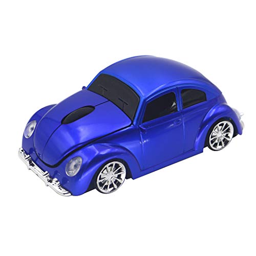 Aikchi Ratón deportivo inalámbrico para coche, ratón óptico 3D para computadora portátil de escritorio, ratones de computadora para JKC (azul)