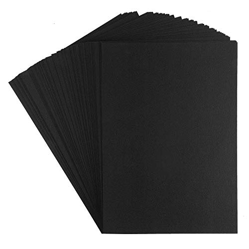 Cartulinas, cartón fotográfico, formato DIN A4, color negro, 220 g/m², 100 unidades