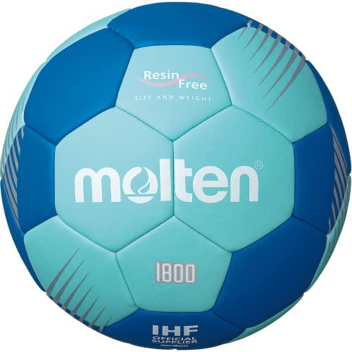 Molten Balón de mano H1F1800-CB, tamaño 1, color cian/azul, sin resina