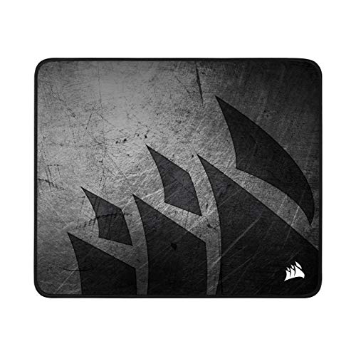 Corsair MM300 PRO Alfombrilla Tela a Prueba de Derrames para Juegos, Superficie 36 cm x 30 cm, Microtejido, Goma Afelpada gruesa 3 mm, Base Goma Texturizada Antideslizante, Medio, Negro/Gris