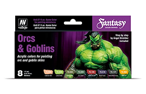 Vallejo 72304 Game Color - Colores Acrílicos, Orcs & Goblins, 17 ml, 8 uds