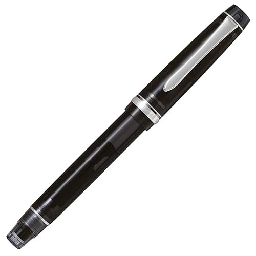 Pilot Pluma estilográfica Custom Heritage 92, cuerpo negro transparente, punta F (FKVH-15SRS-TB-F)