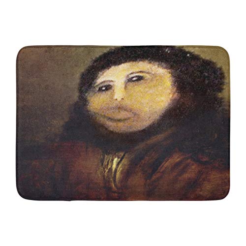 NA Alfombrilla De Baño Restauración Divertido Falso ECCE Homo Pintura Internet Baño Decoración Alfombra