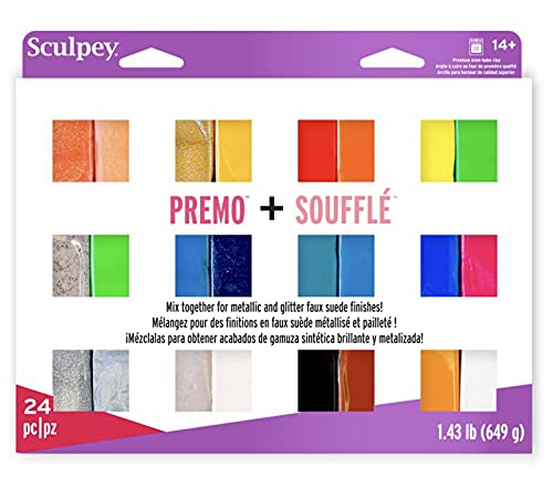 Sculpey Premo + Souffle Clay Multipack 1oz 24/Pkg-