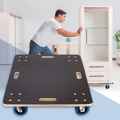 ECD Germany Rodillo Transporte de Muebles 60x80cm Carga hasta 800kg Tabla Roller de Serigrafía/Ruedas de PP Monopatín con 4X Ruedas Placa Carretilla Platforma para Mundanzas y Translado de Maquinaria