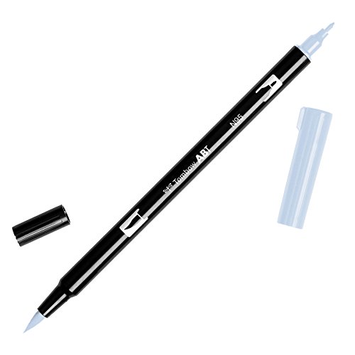 Tombow N95 - Rotulador (punta de pincel doble), color gris