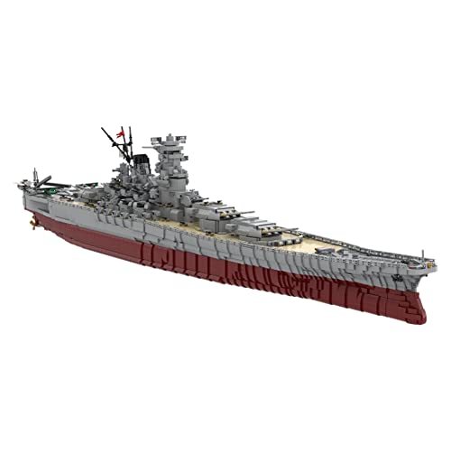 KETOY WW2 UCS IJN Yamato Battleship Kit de construcción de maquetas MOC-37260 Acorazados Militares 8717 Piezas Escala 1:200 Modular compatibles con Lego