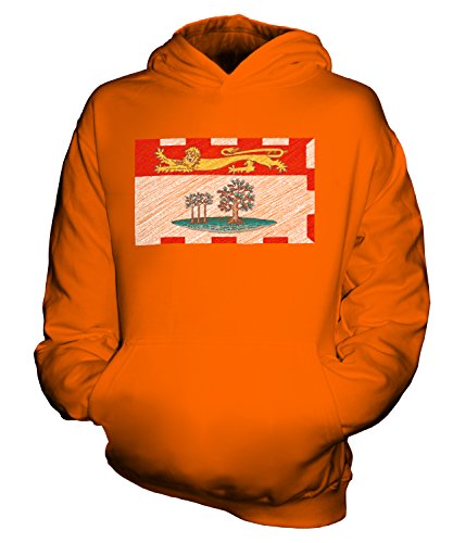 Candymix - Sudadera con capucha para niños y niñas, diseño de bandera del Estado de la Isla del Príncipe Eduardo Naranja naranja 1-2 Años