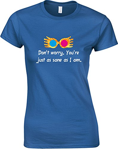 Brand88 Don't Worry. Camiseta para mujer con texto en inglés 