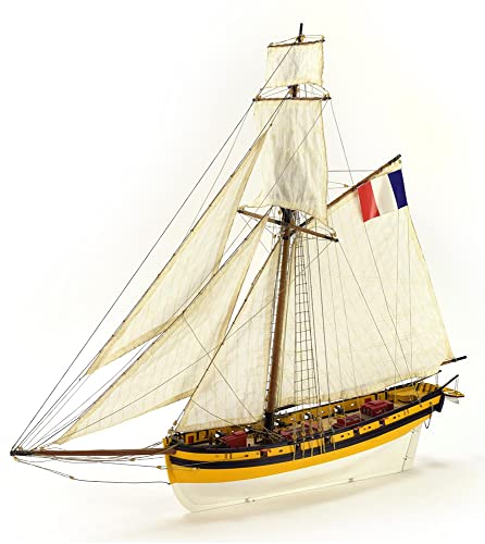 Artesanía Latina - Maqueta de Barco en Madera – Cúter Corsario Francés, Le Renard - Modelo 22401, Escala 1:50 - Maquetas para Montar - Nivel Medio