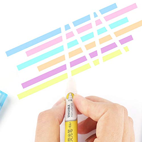 Get Fresh 6 piezas doble cabeza borrable marcador marcador pastel líquido tiza fluorescente dibujo papelería borrable resaltador conjunto como se muestra en la imagen