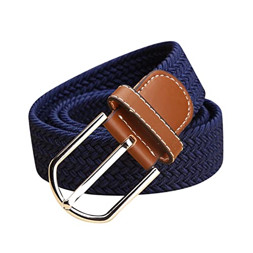 Beokeuioe Stretch Belt - Cinturón elástico trenzado cómodo - Cinturón de tela trenzado para hombre y mujer - Cinturón elástico elástico elástico con hebilla de metal, c, M
