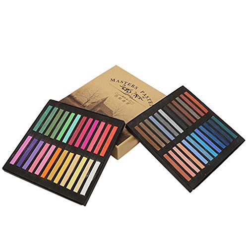 24/12/36/48 Colores surtidos Pastel Set Square Pasteles Crayones Cabello desechable Varilla de tintura Pintura Tiza(48 colores)