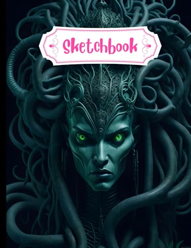 Sketch Book: Giger and Salvador Dali Style Surreal Indian Medusa Paintings, Ultra Well Detailed