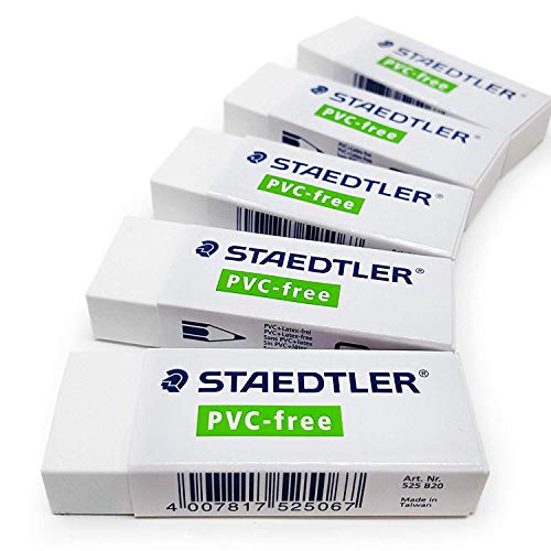 STAEDTLER 5X Goma Borrar - PVC/Libre de Látex - Máxima Calidad - 525 B20