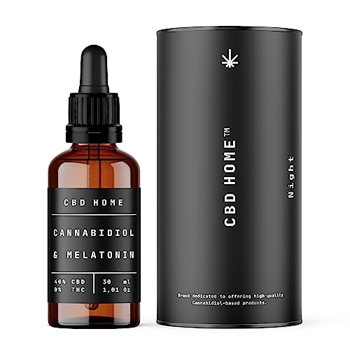 CBD Oil 40% FORTE con Melatonina - Base de Aceite MTC (Coco) Enriquecido con 40% CBD Puro y Omega 3-6-9. Aceite CBD Certificado 12000 mg Fabricado EU. 30 ml.