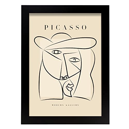 Nacnic Póster de Colección Picasso 48. Ilustraciones en Estilo Exhibición de Arte Surrealismo y Cubismo para la decoración de Interiores. Tamaño A4, sin Marco.