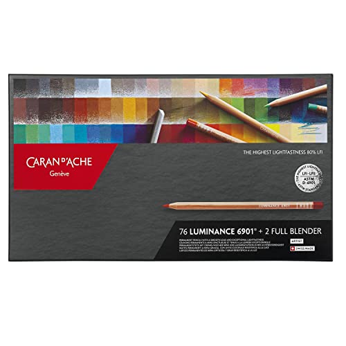 Caran d'ache Luminance 6901 - Paquete de 76 lápices de colores, multicolor