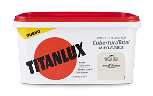 Titanlux Cobertura Total pintura para paredes Blanco Roto 4L