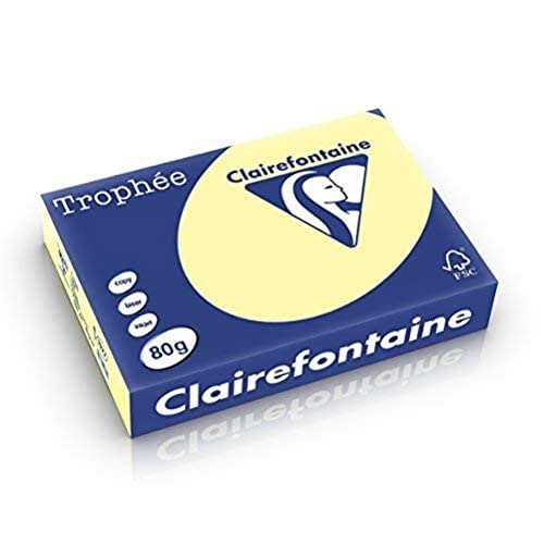 Clairefontaine Resma de papel, Amarillo Pastel, A4 (21 x 29.7 cm)