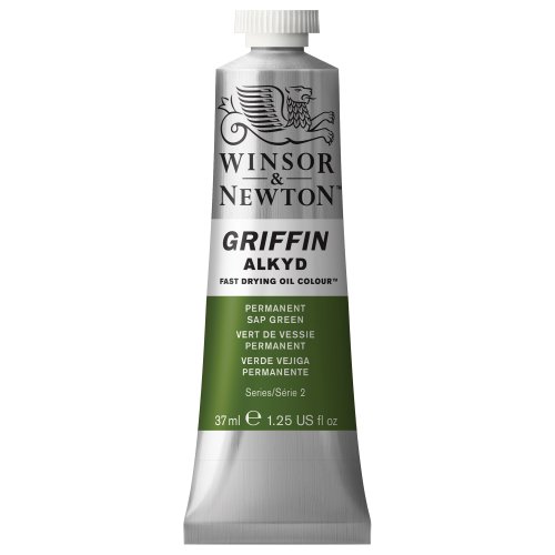 Winsor & Newton Griffin Alkyd - Tubo óleo de secado rápido, 37 ml, Verde vejiga Permanente