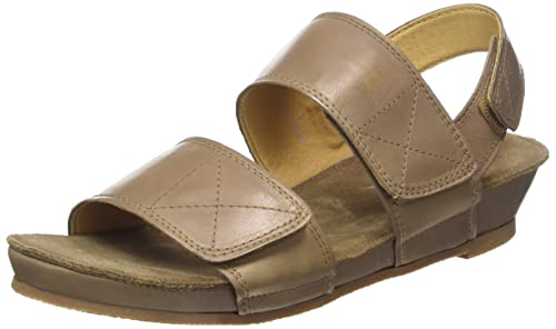 CA'SHOTT A/S Casava Velcro Sandal Leather, Sandalia Plana Mujer, Pardo, 39 EU