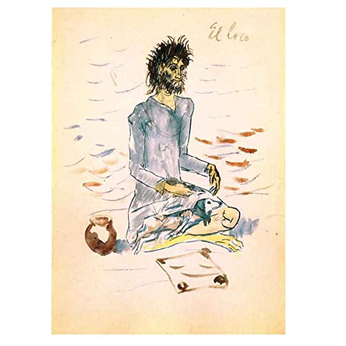 CJJYW Imprimir en Lienzo-Pablo Picasso Impresión Pintura póster Reproducción Decor de Pared Impresión Obras de Arte Pinturas《Retrato》(20x28cm,7.6x11.3in-Sin Marco)