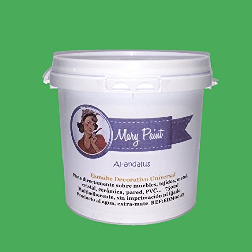 Mary Paint | Pintura para muebles efecto Chalk Paint, Verde Alandalus - 750ml