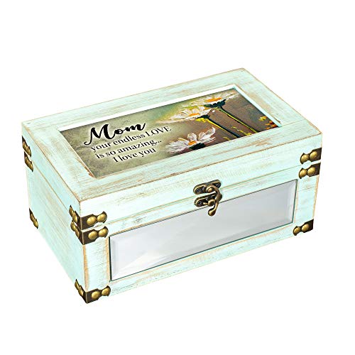 Cottage Garden Mom Endless Love - Caja de música (Metal y Madera), diseño de celadón, Color Verde