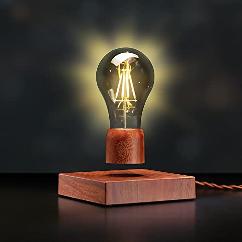 Lámpara de bombilla flotante magnética, bombilla LED levitante lámpara de escritorio giratoria levitación inalámbrica luz decorativa para decoración de oficina en casa, luces nocturnas