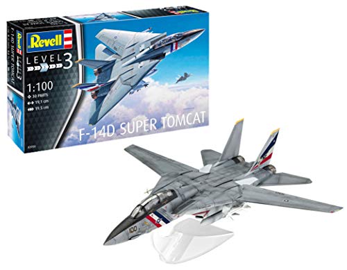 Revell-F-14D Super Tomcat, Kit de Modelo, Escala 1:100 (3950) (03950), 19,1cm