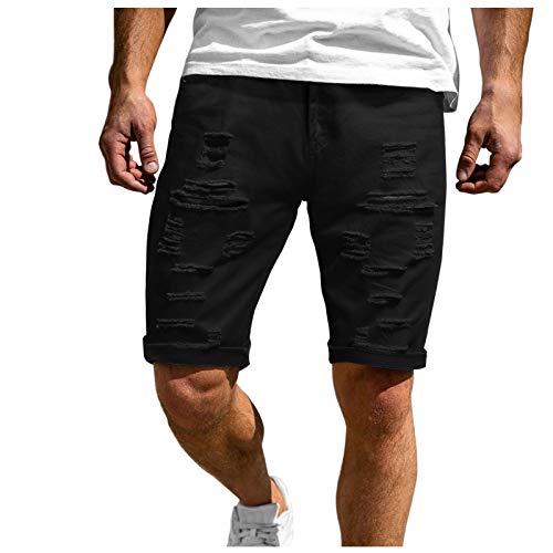 2021 Nuevo Pantalones Cortos Hombre Verano Casual Moda Deporte Running Pants Jogging Roto Original Color sólido Cortos Pantalon Fitness Gym Suelto Ropa de Hombre Cómodo Pantalones de Playa Shorts