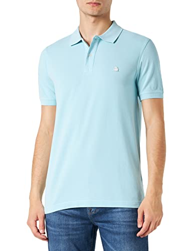 United Colors of Benetton Camiseta Polo M/M 3089j3179 Camisa, Turquesa Clara 19 g, S Hombres