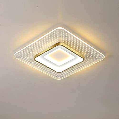 AXFALO Lámpara de techo LED moderna, lámpara de luz de techo acrílica geométrica LED, luz que cambia de color con el control remoto para sala de estar, dormitorio, comedor