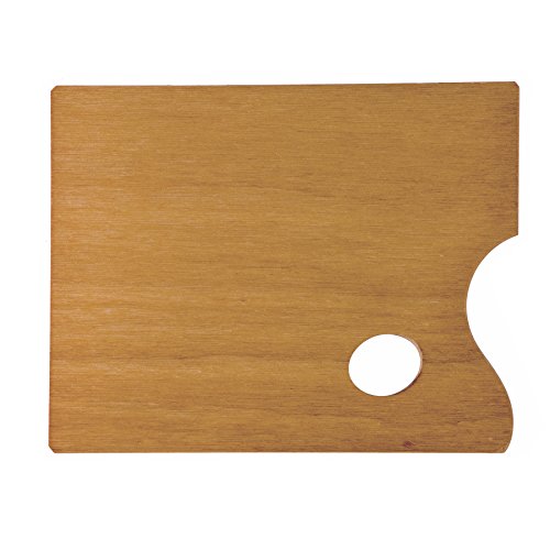 Lienzos Levante Paleta de Pintor Rectangular, Chapa de Madera Aceitada, 3-MR, 21,5x28 cm