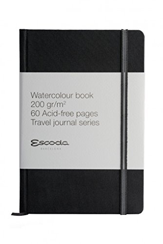 ESCODA Bloc Papel Acuarela A5 - Cuaderno Libreta Vertical 14x21cm Papel 200 gr 60 Páginas Serie L 200-20 Grano Fino Sketchbook.