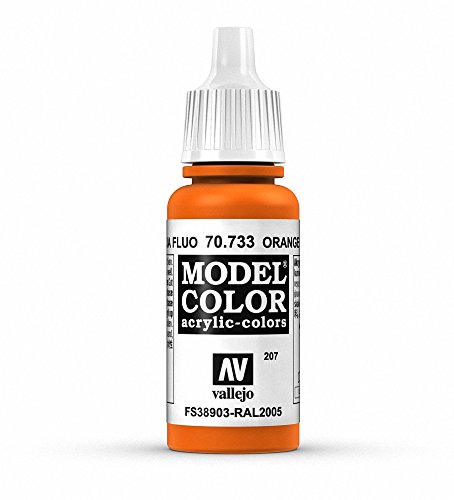 Vallejo Model Color Pintura Acrílica, Naranja (Fluorescent Orange), 17 ml