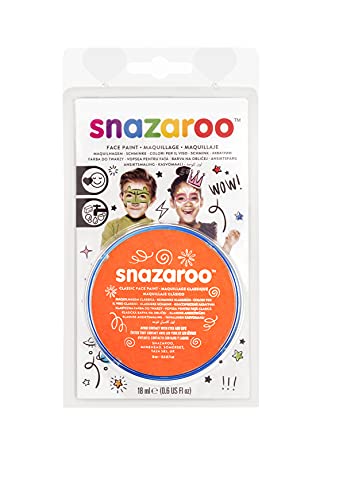 Snazaroo - Pintura Facial y Corporal, Blister 18 ml, Color Naranja