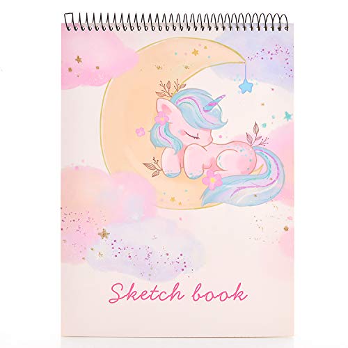 MEMX Bloc Dibujo, A4 Cuaderno de Bocetos, 21 x 29 cm, 100 Páginas (110 g / m²), Encuadernación en Espiral, Bloc de Bocetos para Artistas, Papel de Dibujo Duradero sin ácido Para Esbozar, Blanco