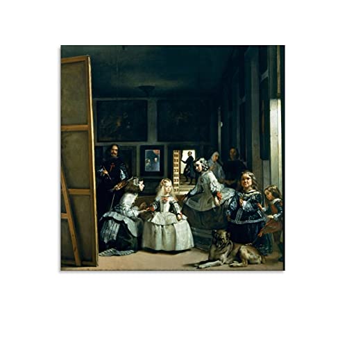 Póster de Diego Velázquez Las Meninas o la familia de Felipe IV, arte de la pared, pintura en lienzo, pósteres, obras de arte, decoración de habitación, 30 x 30 cm