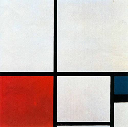 Ipinet Piet Mondrian Cuadro en Lienzo | Lienzos Decorativos | Cuadros Decoración Dormitorios | Cuadros Decoración Salón | Cuadros y láminas (20x20cm （8x8 inch）, sin marco)