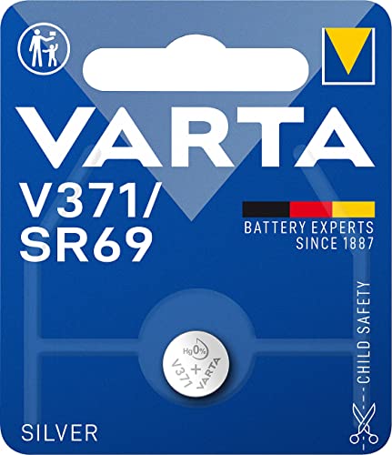 Varta – Pila de botón V 371/SR69, 1,55 V, 30 mAh, Mercurio