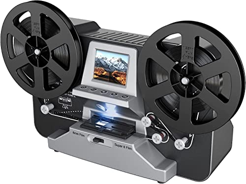Rybozen Escáner de película para 8 mm y Super 8 película, digitalizador de película Digitalización Super 8 Digital Film Converter HD 1080P 2.4''LCD