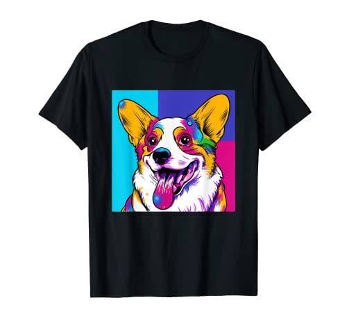 Corgi Art Pop Pintura moderna contemporánea Camiseta