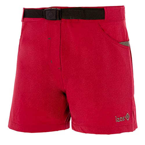 Izas Ivar Pantalones Cortos Trekking, Mujer, Rojo Mineral/Gris Oscuro, M