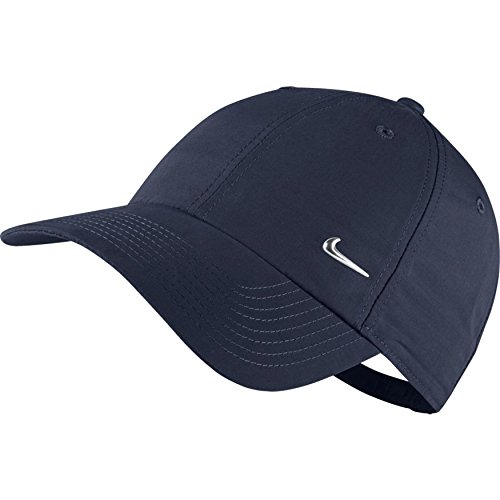 Nike Metal Swoosh Cap - Gorra para hombre, talla única, color azul / plateado